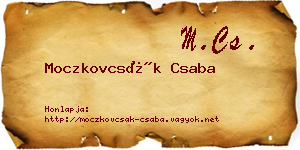 Moczkovcsák Csaba névjegykártya